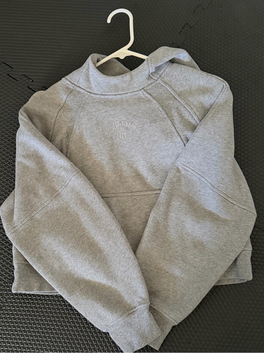 Heather Gray Lululemon Scuba Oversized Sweatshirt with Graphic